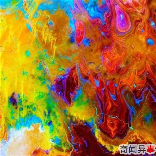 美似油画的地球卫星图 美地质勘探局发布