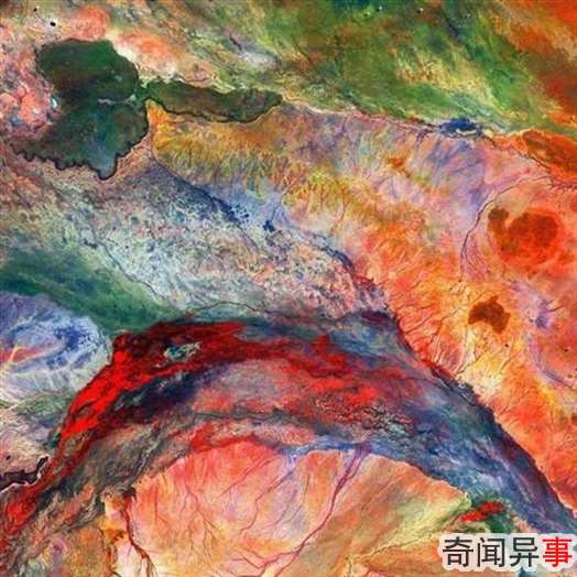 美似油画的地球卫星图 美地质勘探局发布