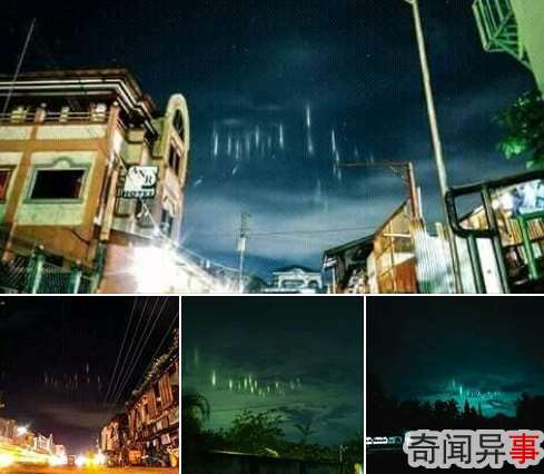 菲律宾天空出现神秘光柱