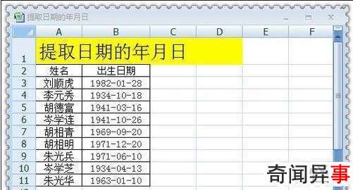 Excel表格提取年月函数公式并使用的方法