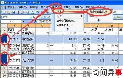 excel将行高设为最适行高的方法步骤